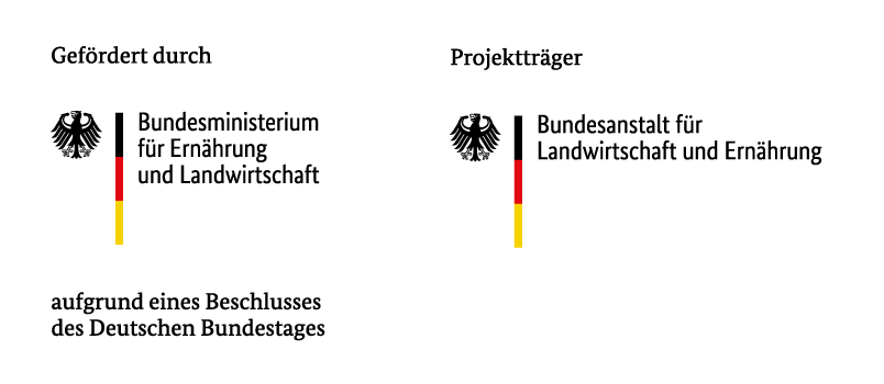 Gefördert durch und Projektträger Bundesministerium für Ernährung und Landwirtschaft